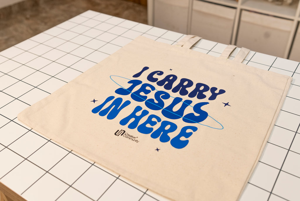 I carry Jesus in here — Tote Bag
