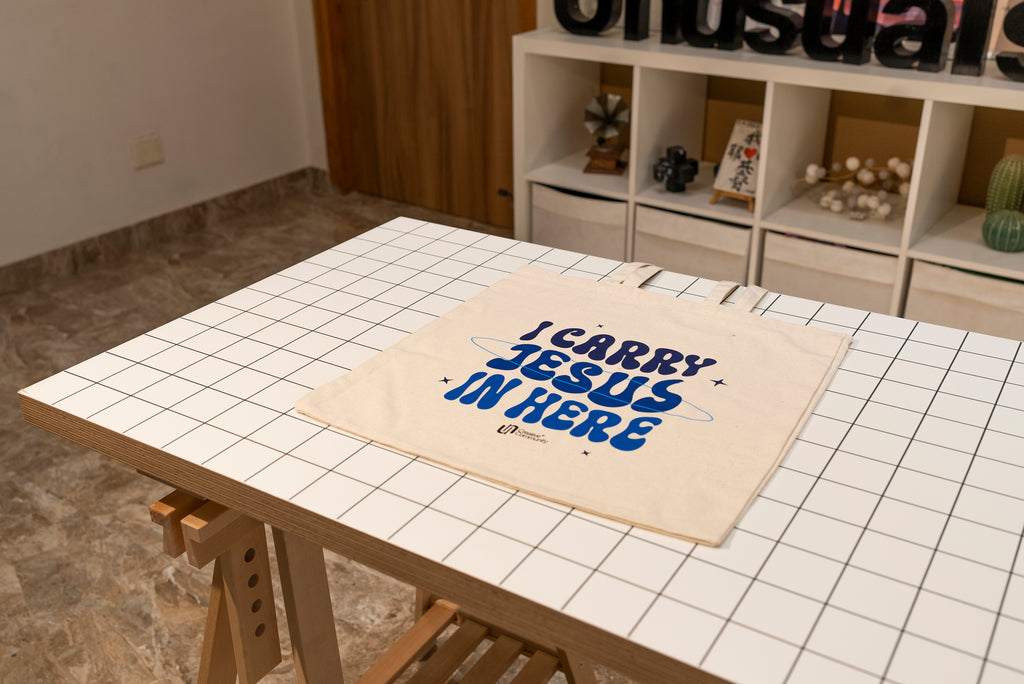 I carry Jesus in here — Tote Bag