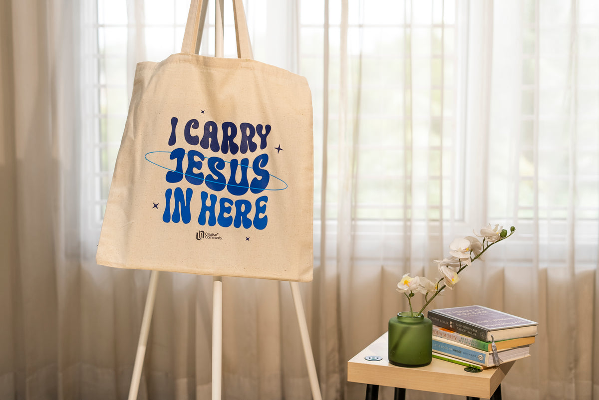 I carry Jesus in here — Tote Bag