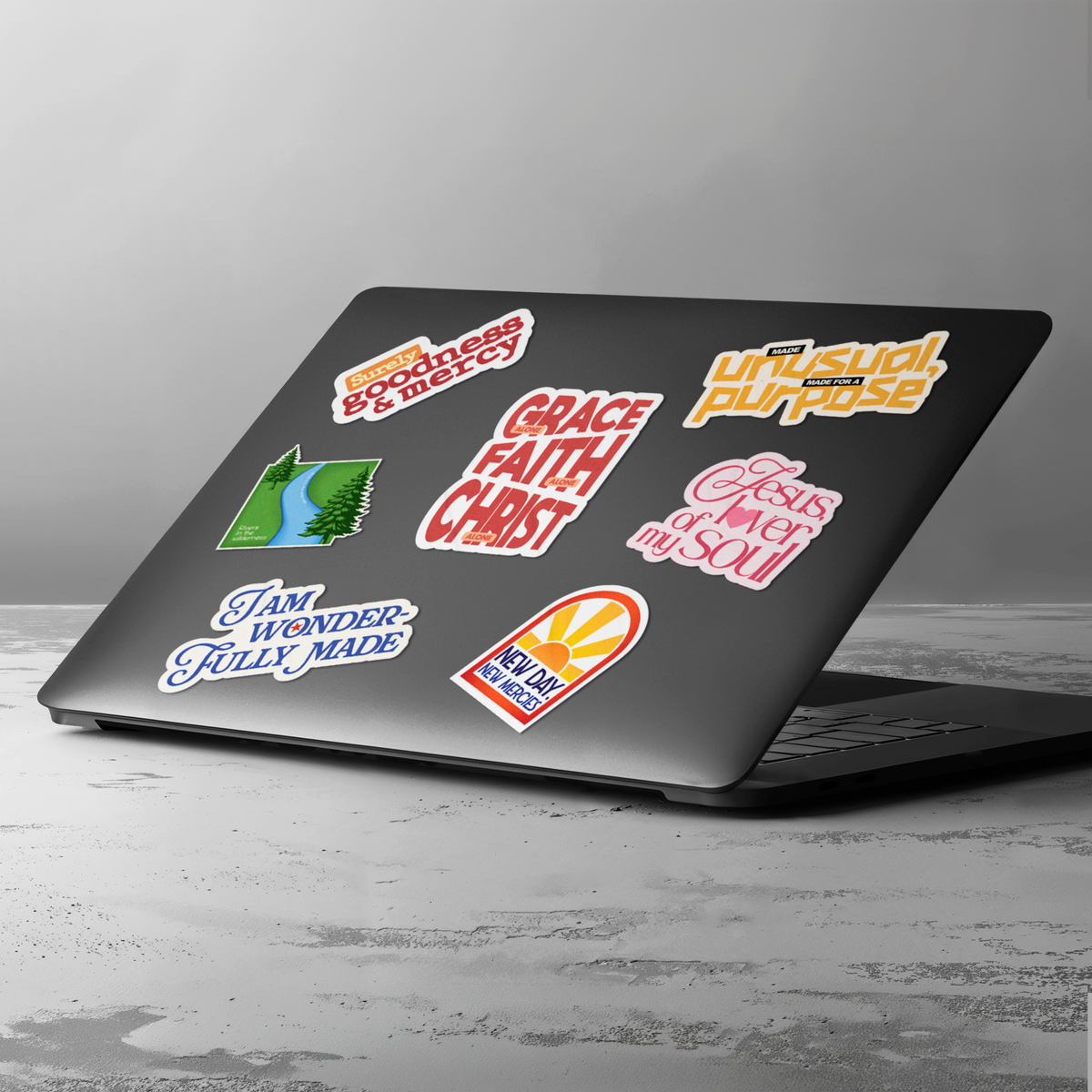 Verse & Vinyl Laptop Stickers ( Set of 12 )
